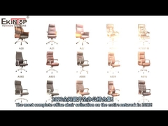 Silla de cuero negro giratorio 360 para muebles de oficina