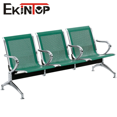 Silla de acero inoxidable verde de 3 Seater para la escuela del aeropuerto de la clínica