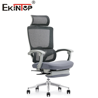 Dolor de espalda estándar de Gray Office Mesh Chair For con el asiento del reposacabezas de los echadores