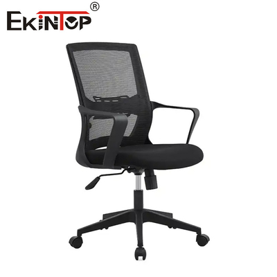ODM Silla de oficina de malla de reposabrazos cromados con función giratoria