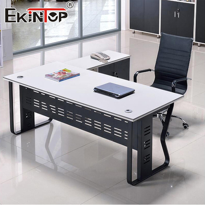 Mesa de oficina en el hogar de madera personalizada Escritorio de diseño moderno Escritorio en forma de L