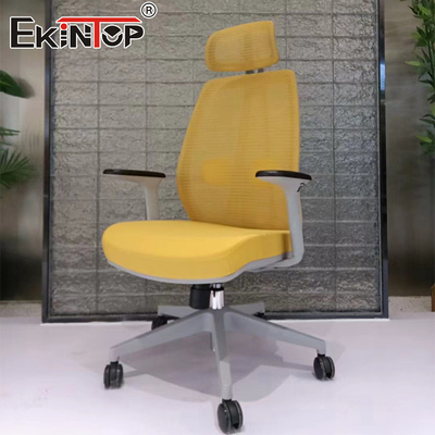 Sillón de oficina con respaldo lumbar ajustable giratorio