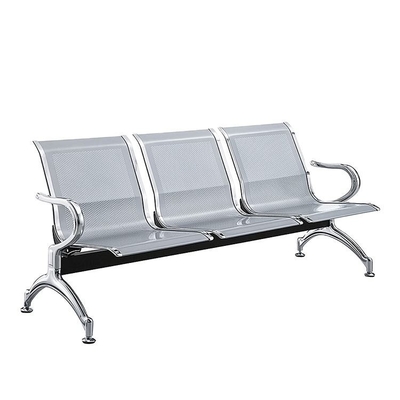 Banco que espera de acero inoxidable de plata 3 Seat para la clínica del hospital del aeropuerto