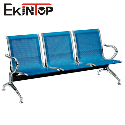 Sillas inoxidables de la recepción del metal, silla en tándem de 3 Seater para el banco público Pasillo