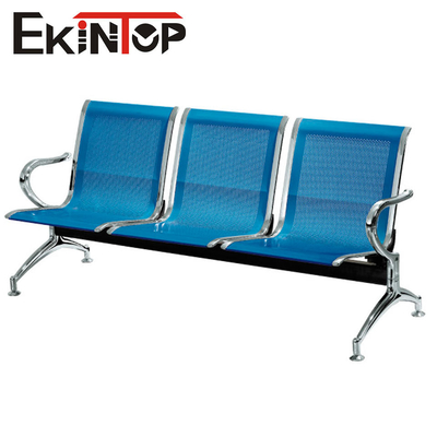 Sillas inoxidables de la recepción del metal, silla en tándem de 3 Seater para el banco público Pasillo