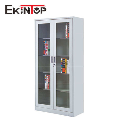 Gabinete de archivo de oficina de metal de vidrio plegable Armario con cerradura Impermeable Inodoro