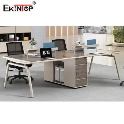 OEM de costura inconsútil bicolor del cubículo del puesto de trabajo de madera de la oficina
