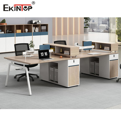 OEM de costura inconsútil bicolor del cubículo del puesto de trabajo de madera de la oficina