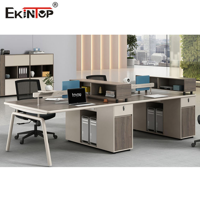 OEM de costura inconsútil bicolor del cubículo del puesto de trabajo de madera de la oficina