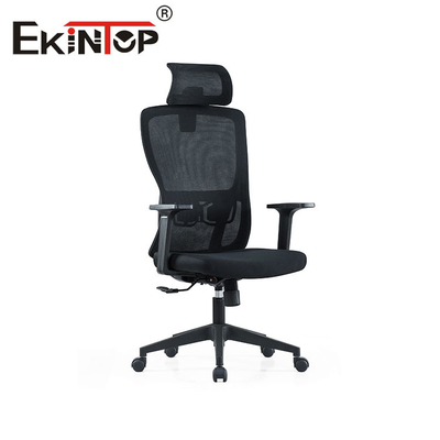Eslabón giratorio ergonómico de la silla de Officeworks de la alta parte posterior con los apoyabrazos ajusMesas 3D