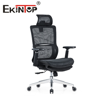 Mesh Ergonomic Swivel Office Chair lleno negro con el material de nylon