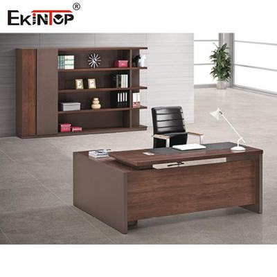 Escritorio de oficina de madera moderno del ordenador para la recepción Matte Surface brillante