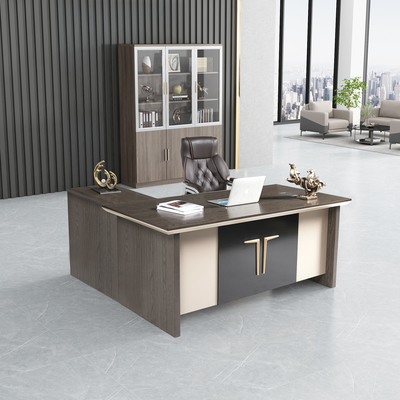 Escritorio de oficina ejecutiva de lujo con los muebles el 160cm×80cm×76cm de madera de los cajones