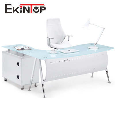 Escritorio de cristal moderado convertible para el tamaño del ordenador 2400mm×2055mm×750m m