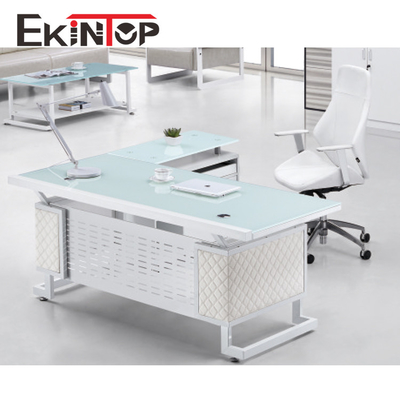 Escritorio de cristal moderado convertible para el tamaño del ordenador 2400mm×2055mm×750m m