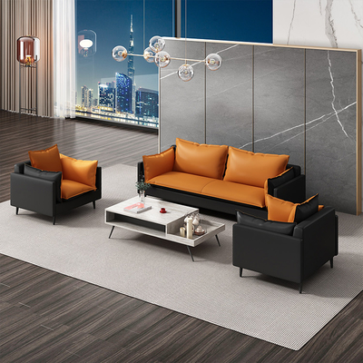 Sitio de cuero de Sofa For Living Room Waiting de la oficina ejecutiva de la PU multiusos