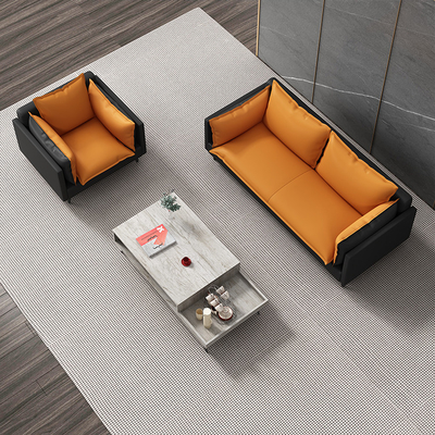 Sitio de cuero de Sofa For Living Room Waiting de la oficina ejecutiva de la PU multiusos