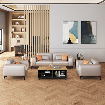 Material de cuero sintético de la recepción del hospital modular de Sofa Set For Office Use