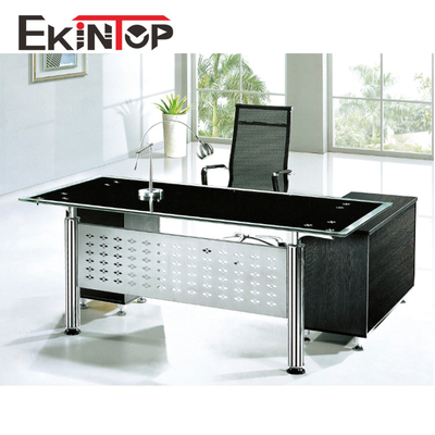 Escritorio de oficina de cristal contemporáneo ejecutivo para el ODM del OEM del ordenador de Officeworks