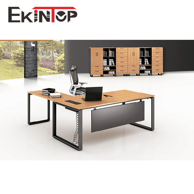 Escritorio de la melamina del estudio en casa extensible para el OEM del CEO Boss Secretary