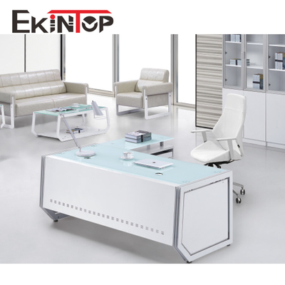 Artículo de cristal del escritorio de la oficina moderna de Ekintop para el OEM de Officeworks