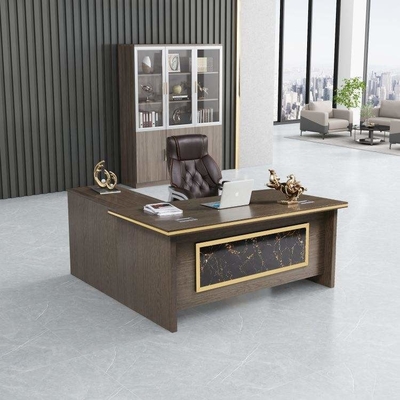 L forma el material moderno del Mesaro de la melamina del escritorio del estilo para el ODM de Officeworks