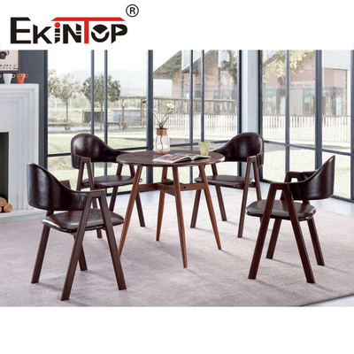 La silla de tablas de madera moderna de la sala de conferencias fijó el ODM liso del OEM de la superficie