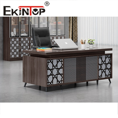 Fije el escritorio de oficina moderno en forma de L de Office Desk del encargado del CEO del ejecutivo