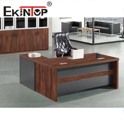 Muebles de oficina Escritorio de computadora de oficina blanco con mesa de cuatro cajones