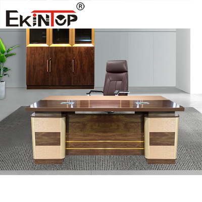Tablero de madera MDF E1 Partilce Conjunto de escritorio de oficina ejecutiva Muebles de oficina modernos en forma de L
