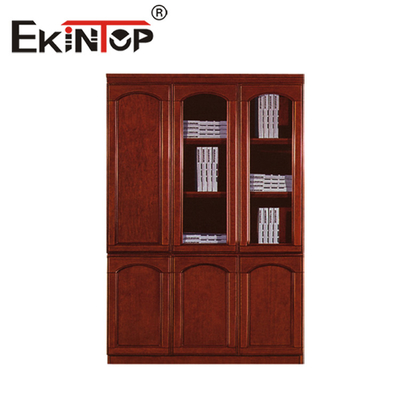 Gabinete de madera de oficina chino, estantería de archivador de Color nogal para almacenamiento