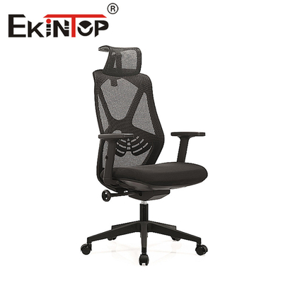 Silla ajustable negra de la malla de la tarea de la parte posterior media de la silla de la malla de los apoyabrazos con la ayuda lumbar