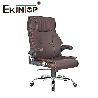 Mobiliario de oficina giratorio Silla de oficina de cuero negro Pu Silla ejecutiva