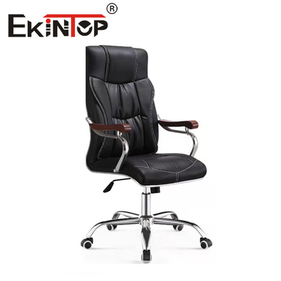 Silla de cuero moderna Silla giratoria Silla de oficina ejecutiva con respaldo alto
