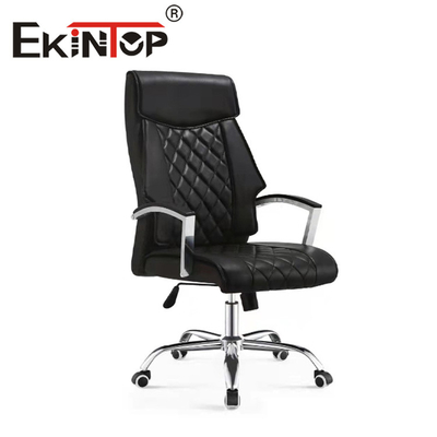 Silla de oficina ejecutiva giratoria de cuero Silla de cuero PU Silla elegante