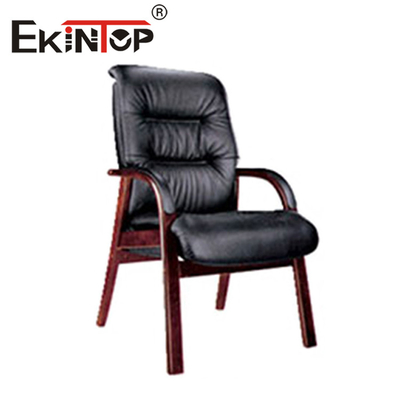Silla de oficina BOSS Brown Linkage Armrest Cómoda silla de cuero PU