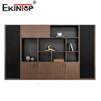 Los muebles de oficinas de madera sólidos modificados para requisitos particulares fijan el sistema moderno del gabinete de fichero del escritorio del estilo