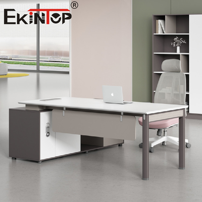 Tabla de madera ergonómica del ordenador del escritorio de oficina para el hierro casero de los muebles