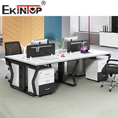 La estación de trabajo moderna de la oficina para los cubículos comerciales de la oficina de los muebles presenta blanco