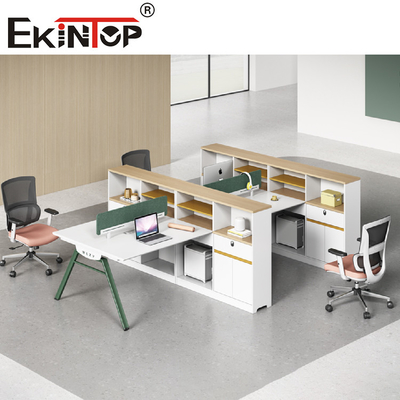 Estación de trabajo modular verde blanca de oficina para los muebles comerciales
