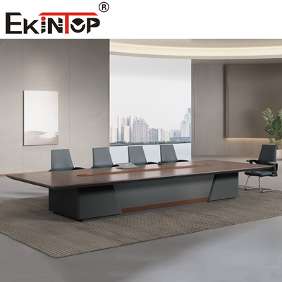 Mesa de conferencias ejecutiva de madera extensible resistente a los arañazos
