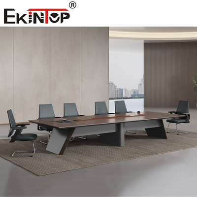Mesa de conferencias ejecutiva de madera extensible resistente a los arañazos
