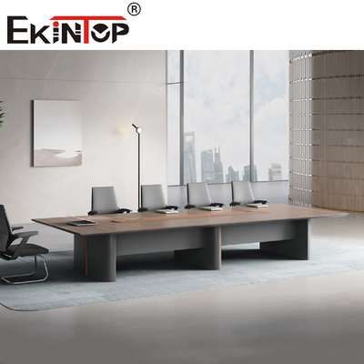Mesa de conferencias ejecutiva de madera extensible resistente a los arañazos