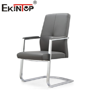 Silla ejecutiva ergonómica de cuero amarillo para interiores