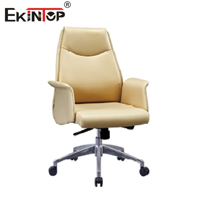 Tipo de acero inoxidable ergonómico cómodo de cuero moderno del metal de Boss Chair de la oficina