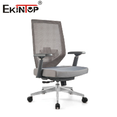 Silla negra de Gray High Back Mesh Office para el escritorio con las ruedas