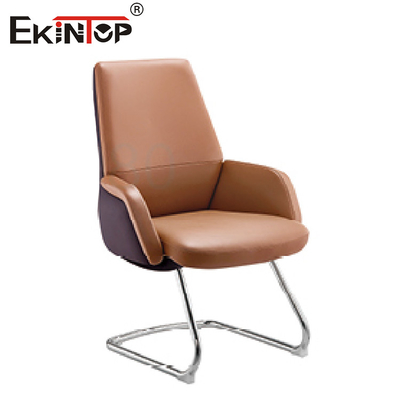 La altura de la silla de la oficina del cuero de Brown de 360 eslabones giratorios ajusta para que haya CEO Office Furniture
