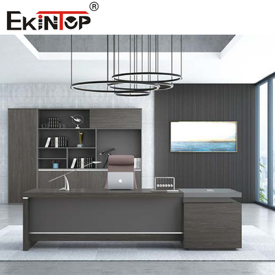 Escritorio del ordenador de Gray Color Morden Office Furniture para el anuncio publicitario