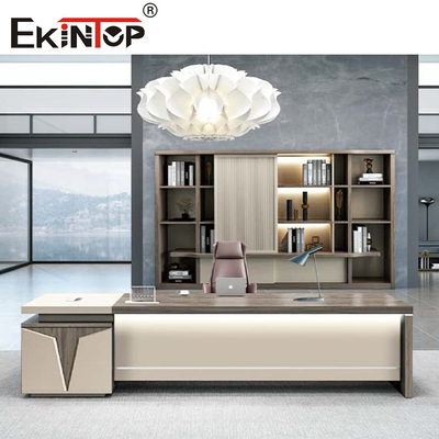 Escritorio extensible marrón claro del ordenador con los cajones para el Office Home