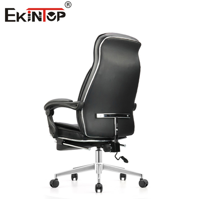Silla de cuero del negro contemporáneo de 360 eslabones giratorios para los muebles de oficinas